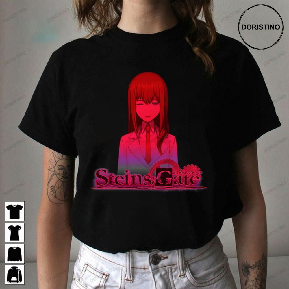 Red Art Kurisu Makise Steins Gate Awesome Shirts